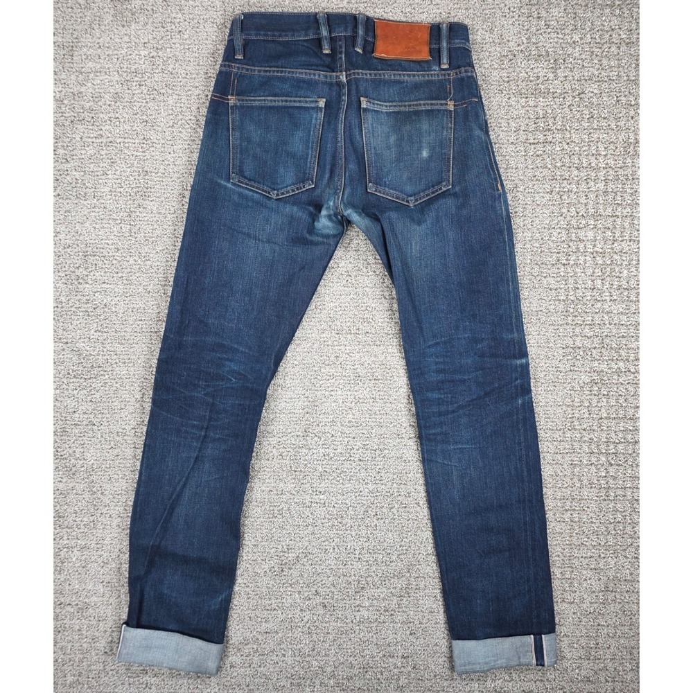 3sixteen Slim Tapered Mens Selvedge Denim Jeans Blue Button Fly 30x32 ST-101X - Picture 7 of 14